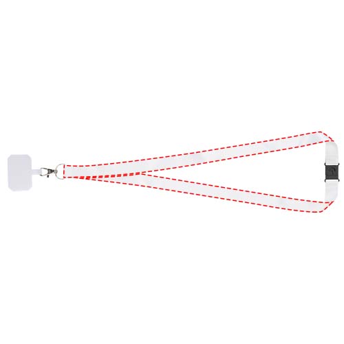 Addie RPET Sublimation Lanyard mit Telefonhalterung und Sicherheitsverschluss