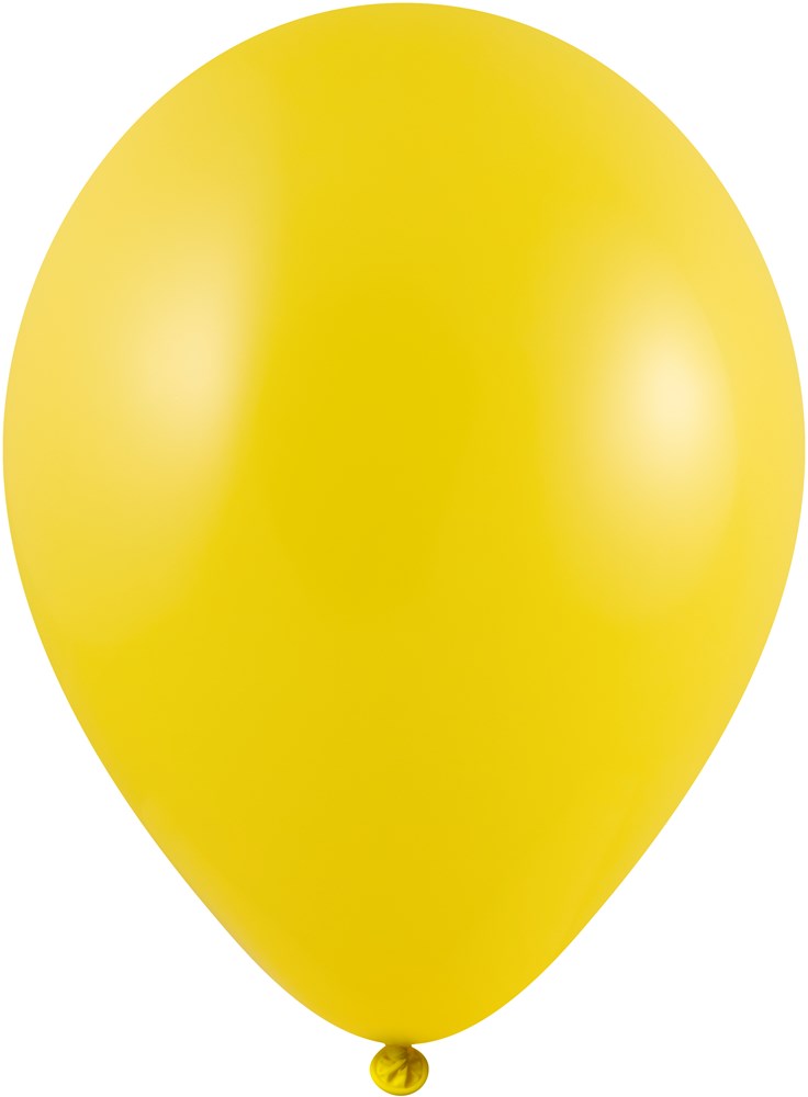 Ballons ohne Druck 85/95 cm - Ø 33 cm - 11 inch - Dunkelgelb (1110) Pastel (± PMS yellow)