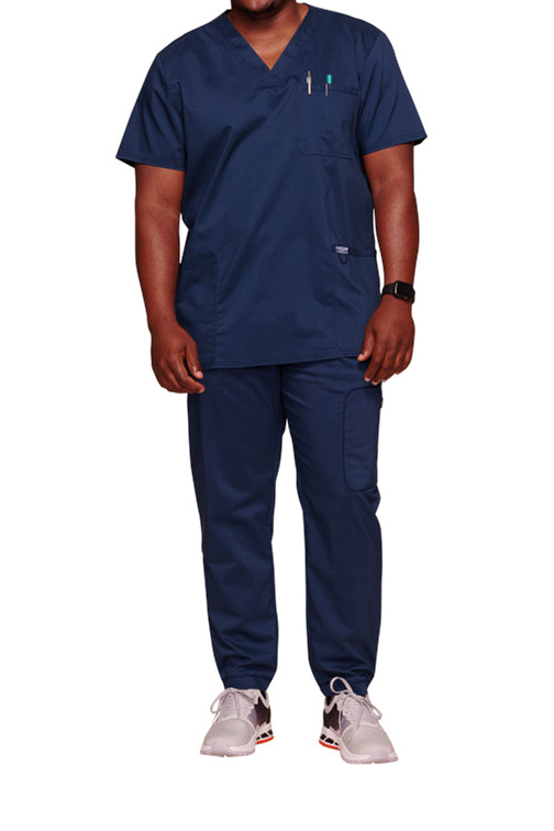 - Herren Top mit V-Ausschnitt - Navy