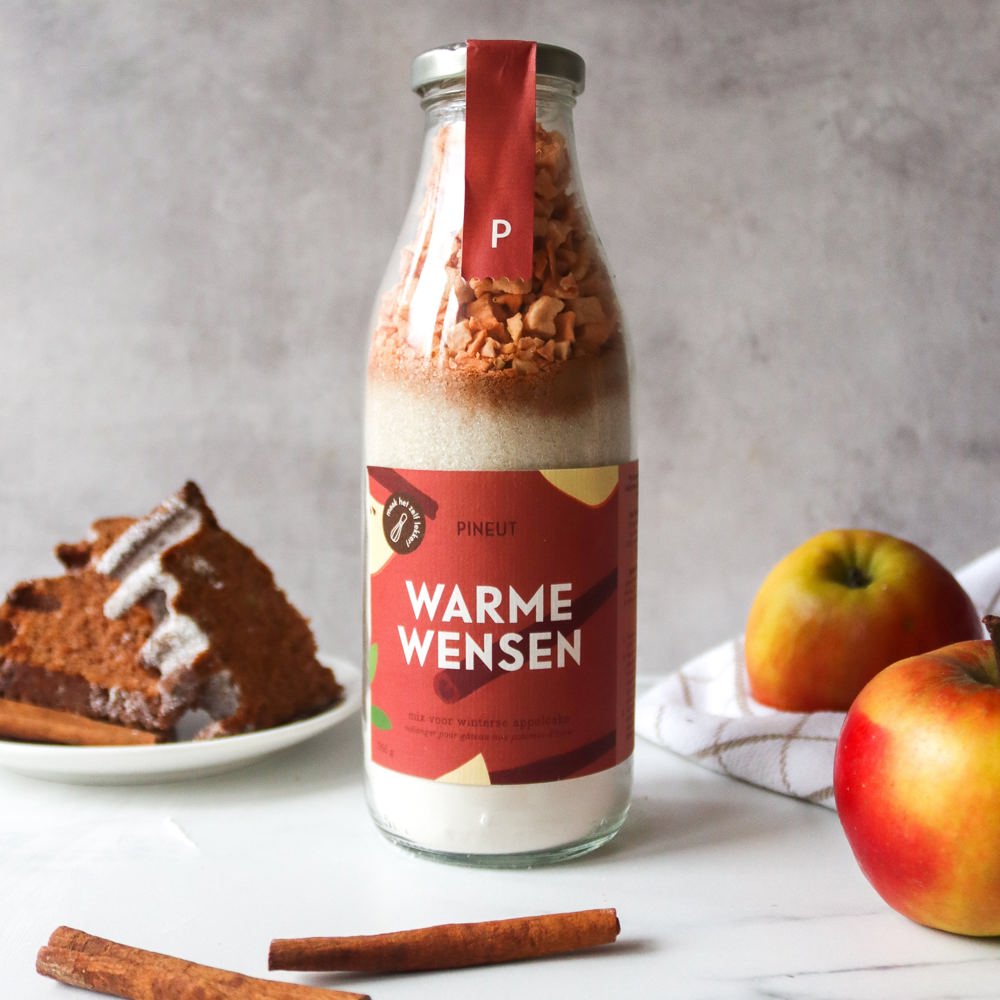 Apfel-Zimt-Kuchen | Warme Wünsche | Geschenkflasche | DIY-Rezept gemütlich & festlich