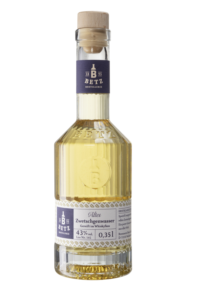 Altes Zwetschgenwasser gereift im Whiskyfass 0,35 l