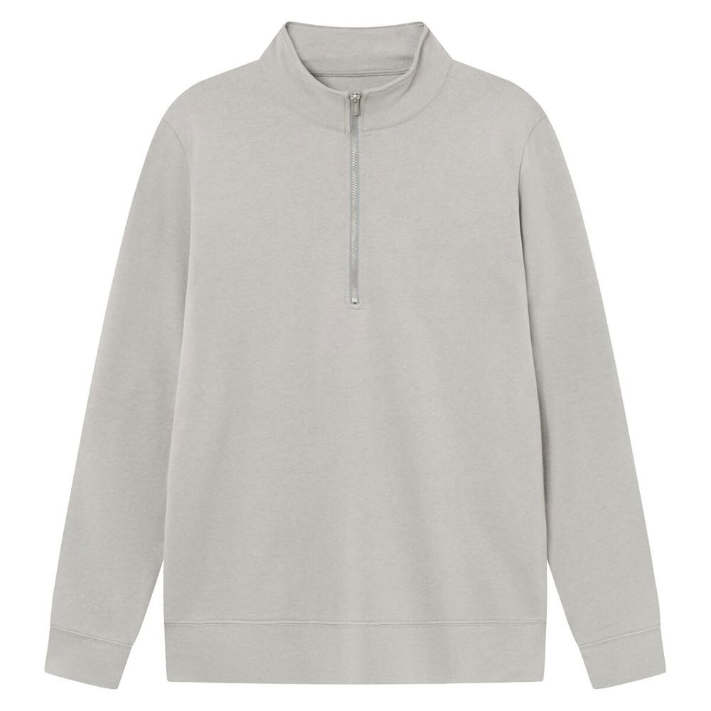 Brickstone Unisex Pullover mit halbem Reißverschluss, 280 gr/m² - Grau (PMS Cool Grey 8C) / Grau
