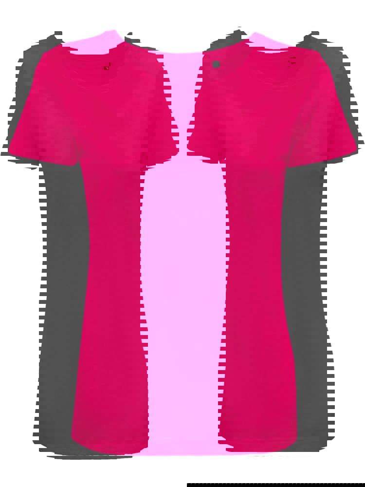 BS Moon Damen-T-Shirt, 150 g/m2, 100 % Bio-Baumwolle - Fucsia