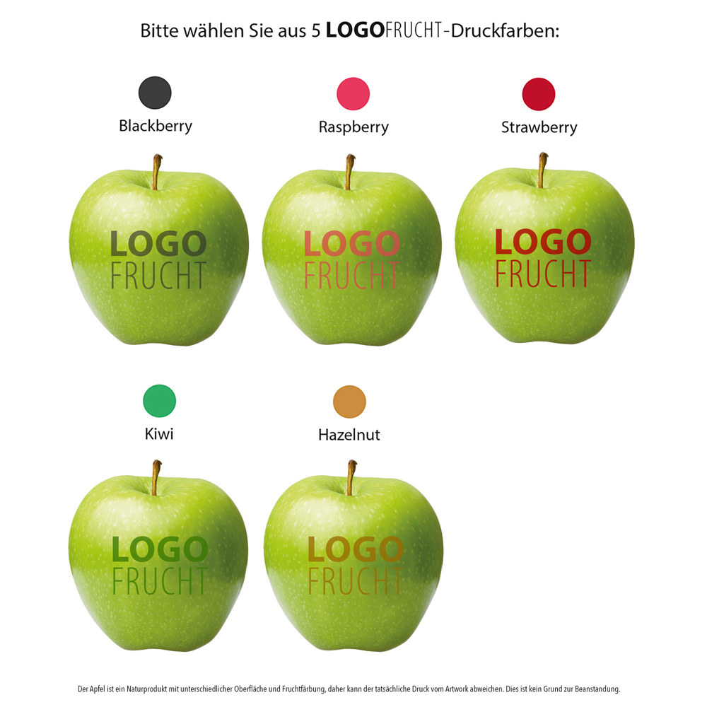 Apfel rot "Herz" mit Apfelblatt