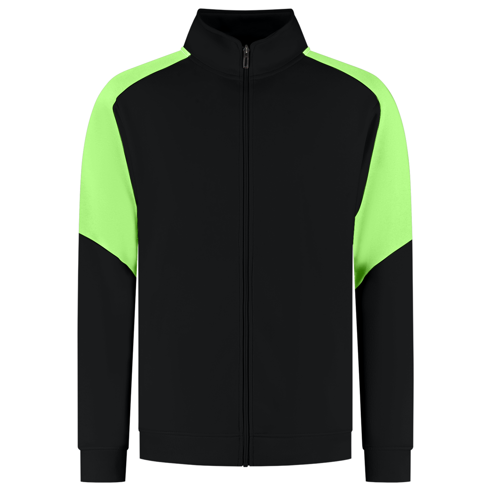 Sweatjacke Bicolor Redefined - BlackLime