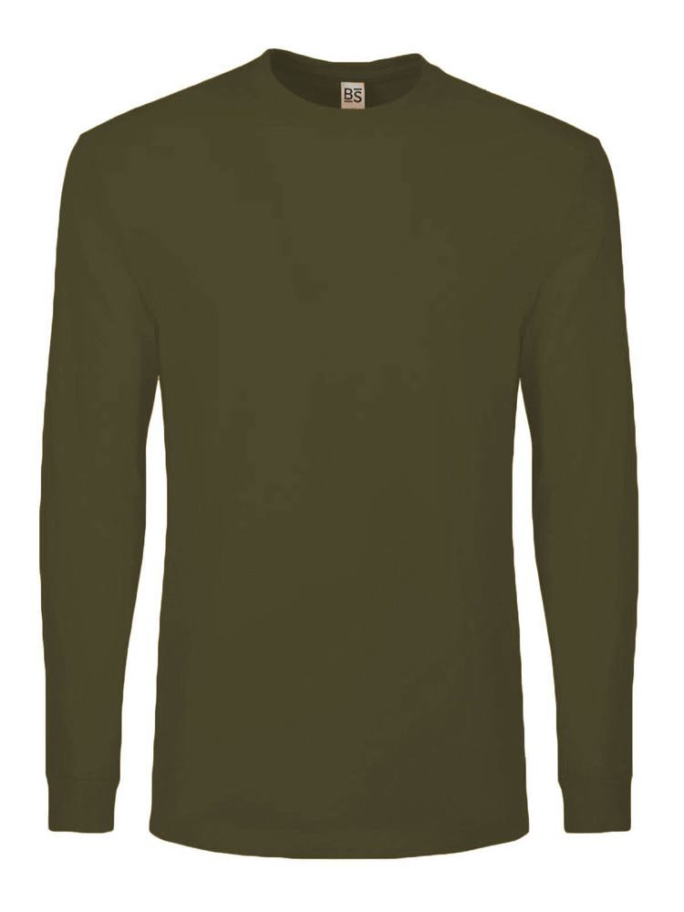 BS Evolution Langarm-T-Shirt, 160 g/m2, 100 % Baumwolle - Olivgrün