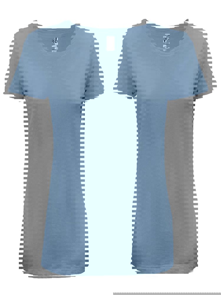 BS Evolution Damen-T-Shirt, 150 g/m2, 100 % Bio-Baumwolle - mittelblau