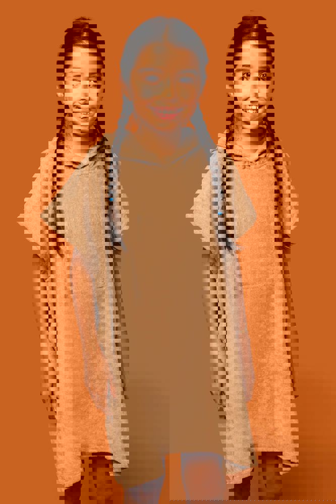 PA582X - Kinder-Frottee-Poncho mit Kapuze