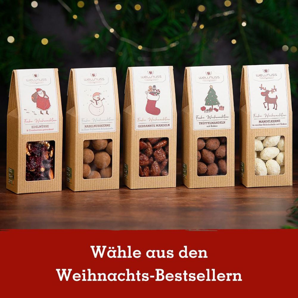 2 Premium Snacks im Baumwollsäckchen - Weihnachts-Edition