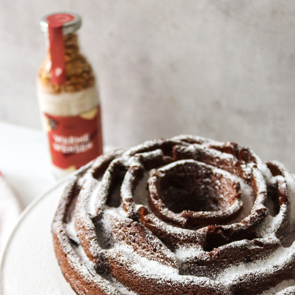 Apfel-Zimt-Kuchen | Warme Wünsche | Geschenkflasche | DIY-Rezept gemütlich & festlich