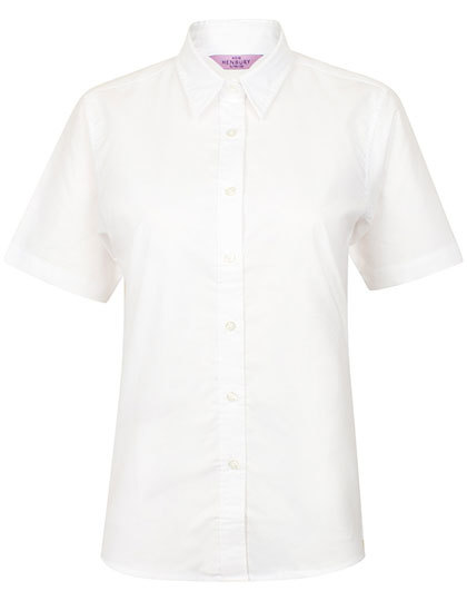 Henbury - Ladies´ Classic Short Sleeved Oxford Shirt - White