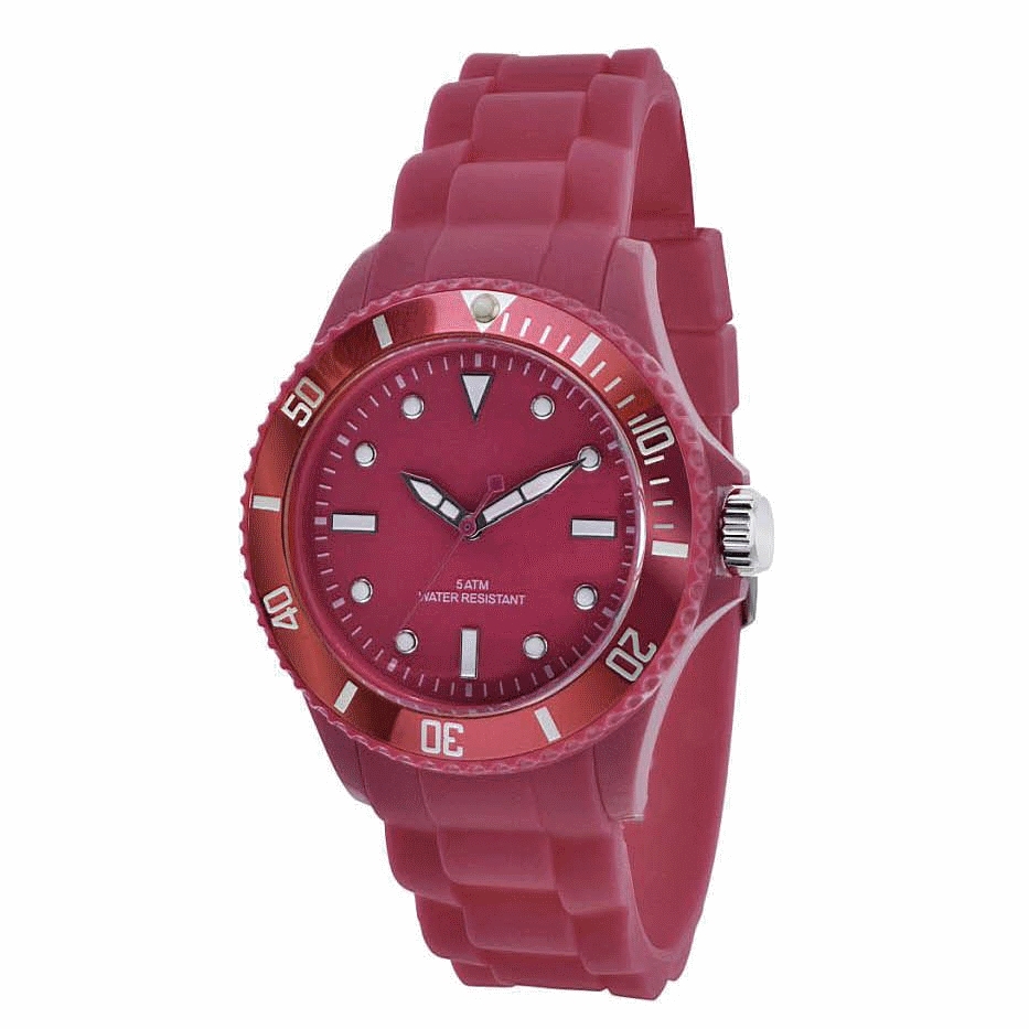 Armbanduhr Classic Silicone - rot