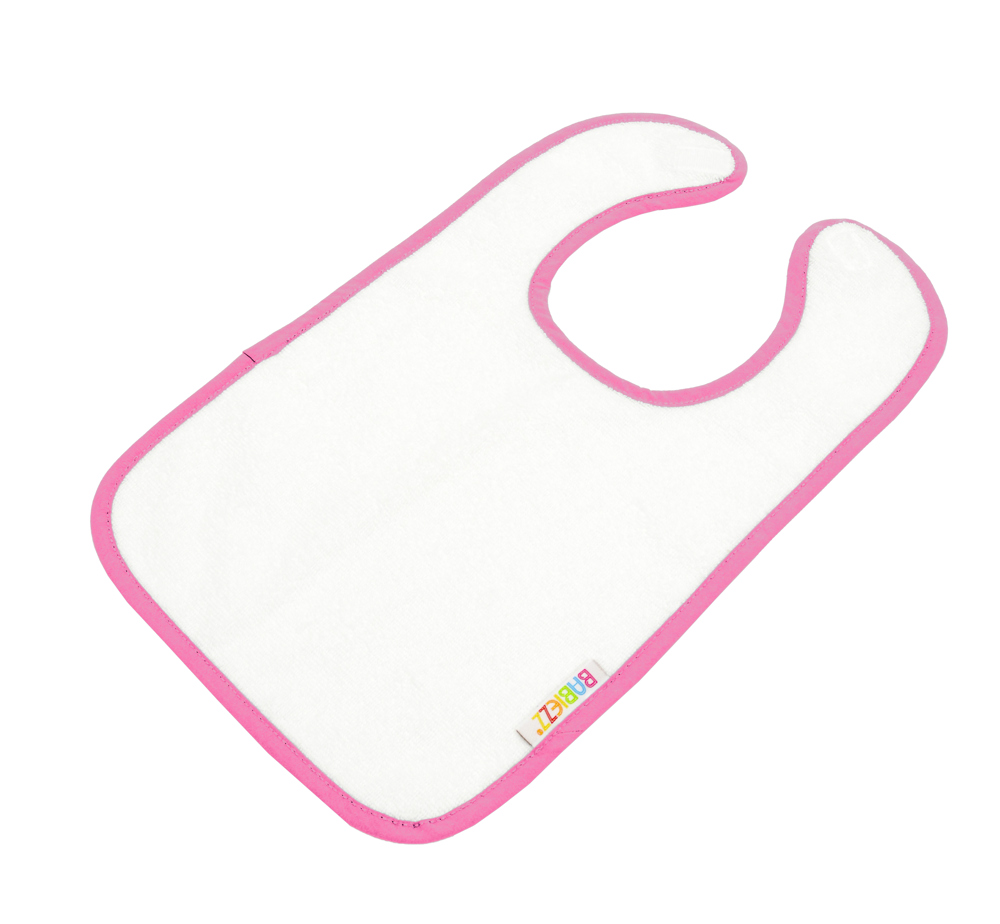 Babiezz® SUBLI Baby Lätzchen Weiß/Rosa