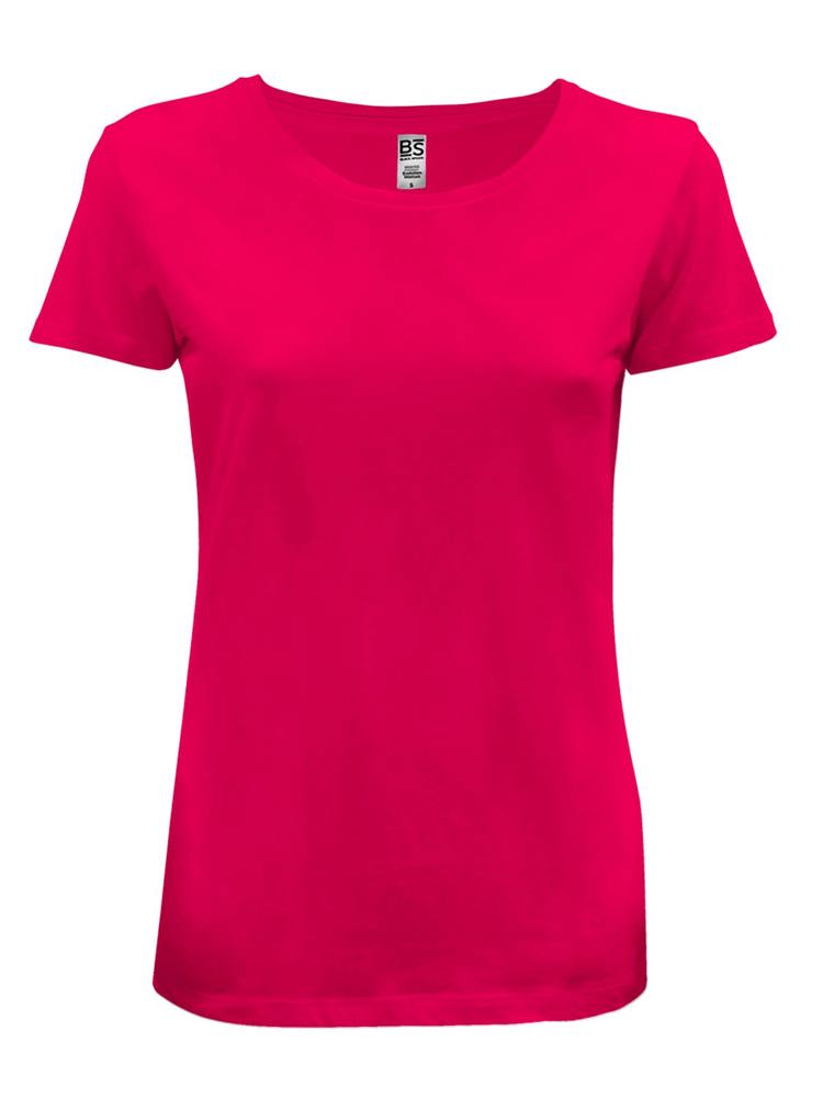 BS Evolution Damen-T-Shirt, 150 g/m2, 100 % Bio-Baumwolle - Fucsia