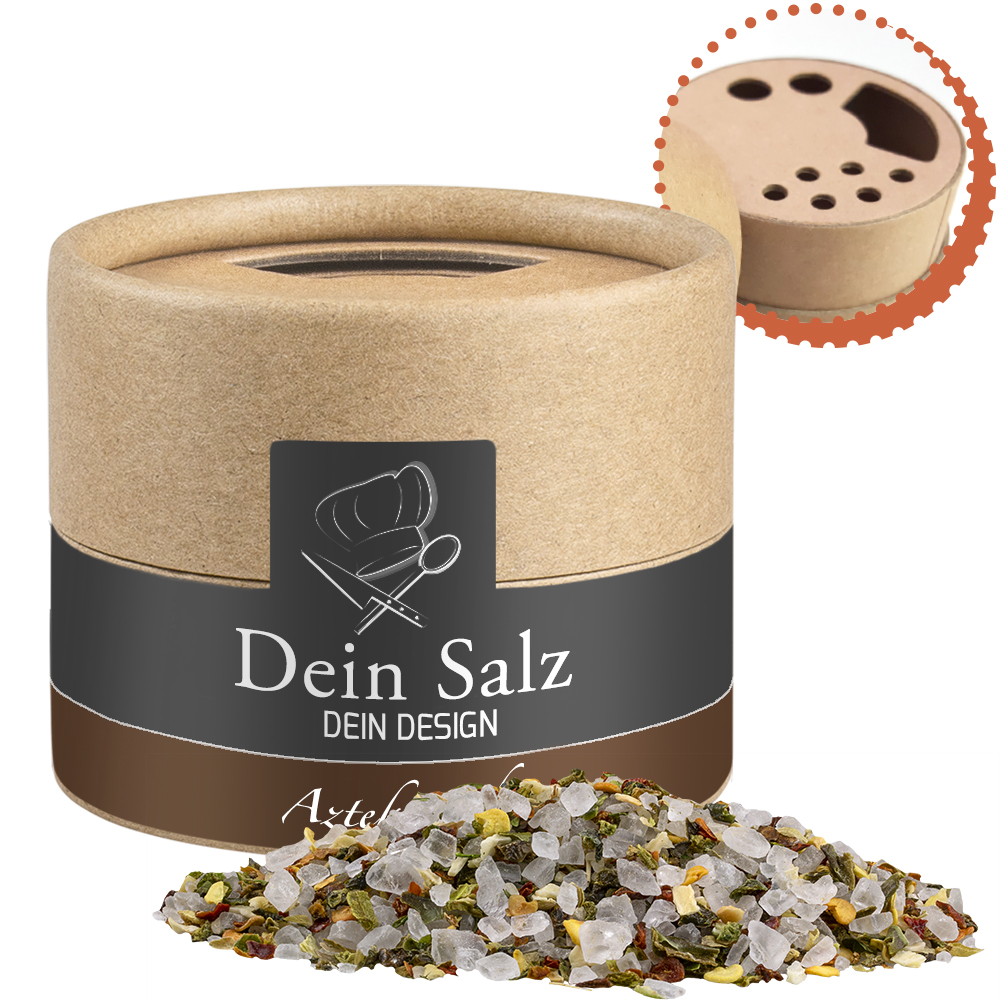 Aztekensalz, ca. 45g, Kraftpapierstreuer Mini