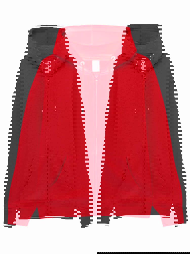 BS Vega Hoodie mit durchgehendem Reißverschluss, 280 gr/m² - Rot (PMS 186c)