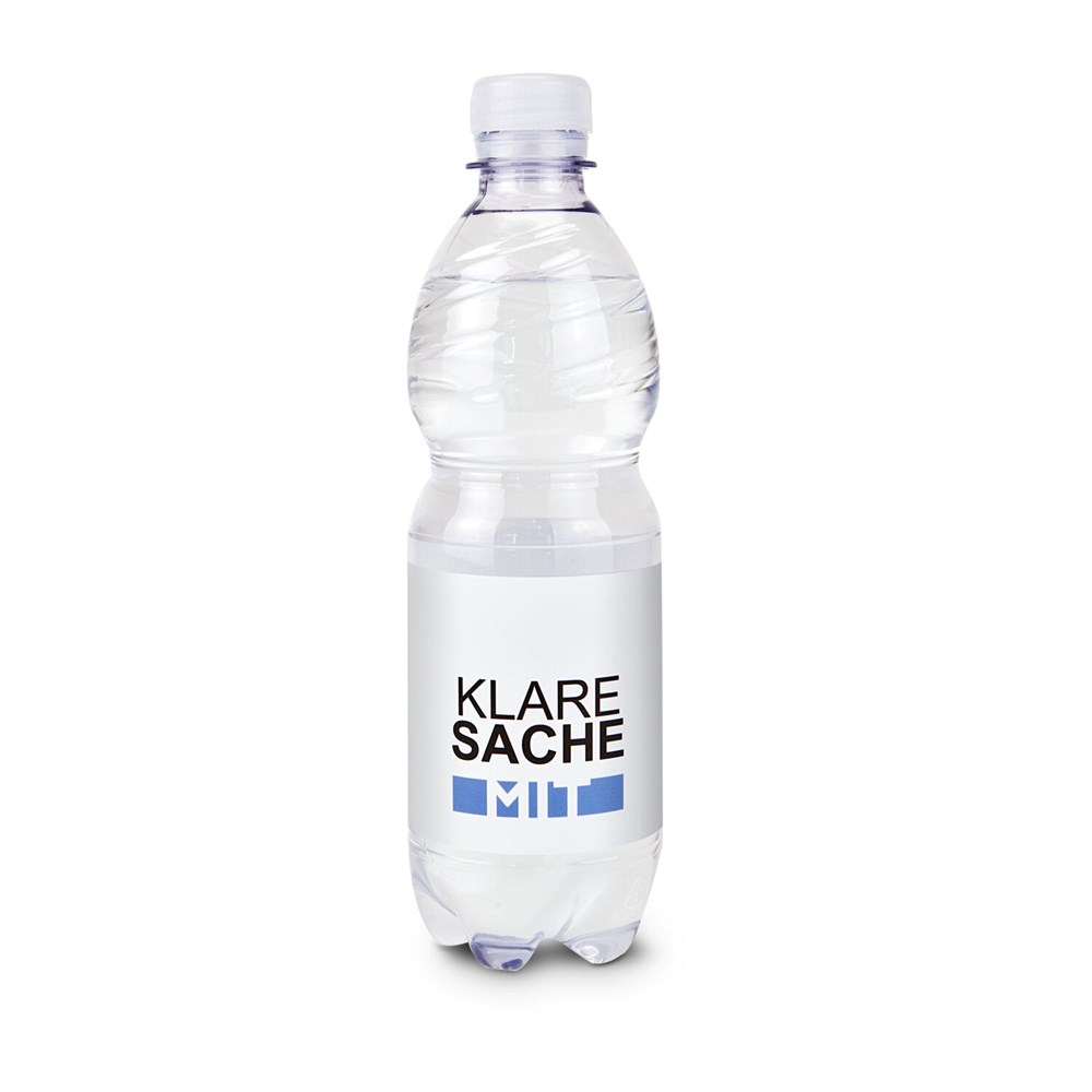 500 ml PromoWater - Mineralwasser mit Kohlensäure, Hergestellt in Deutschland - Papier-Etikett