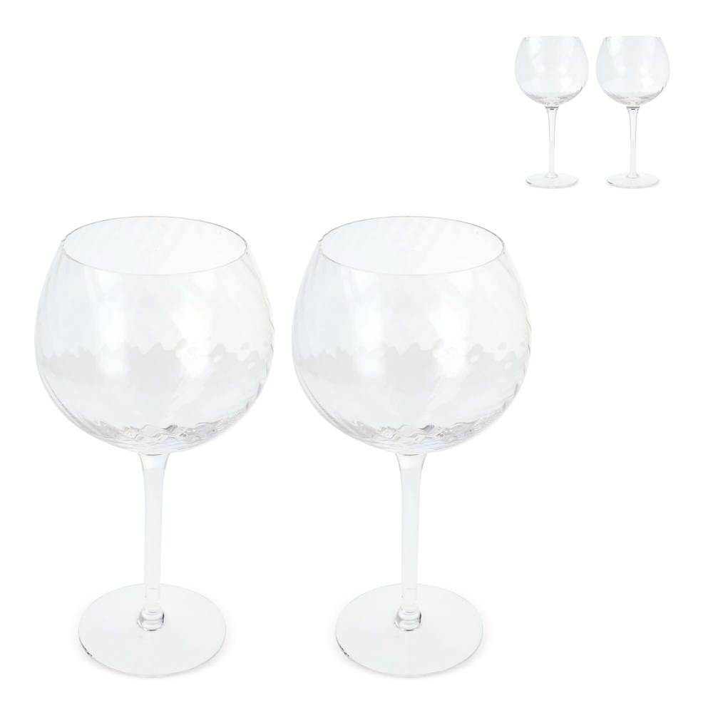Byon Opacity 2er-Set Weingläser mit stilvollem Glasmuster 470ml