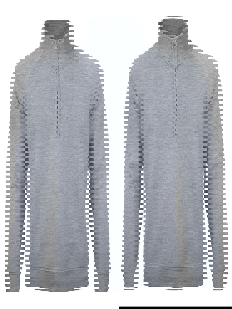 BS Sirio Pullover mit halbem Reißverschluss, 280 gr/m² - Grau-meliert (PMS Cool Grey 7C)
