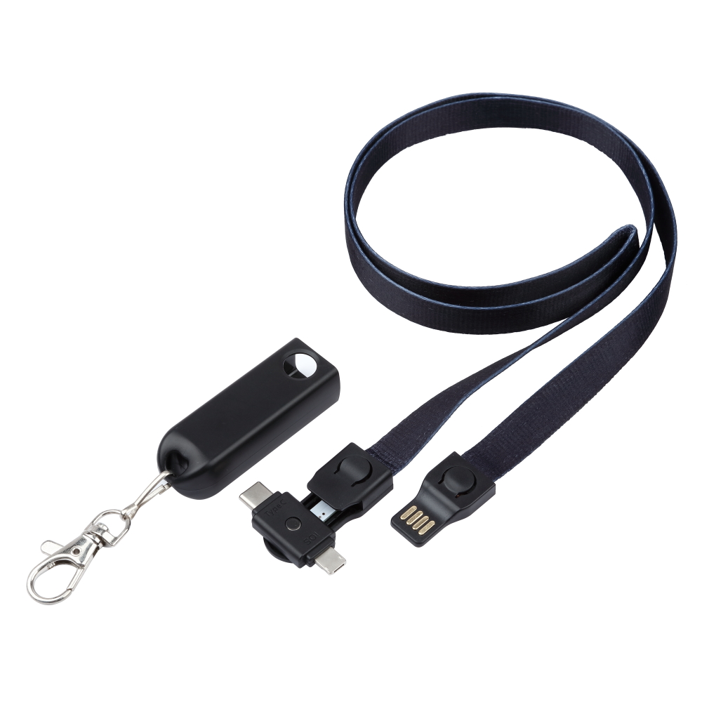 3 in 1 Lanyard Kabel - Schwarz - Black C