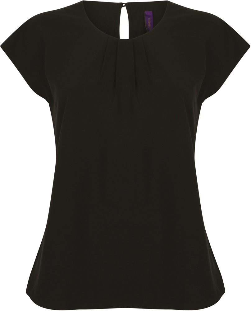 H597 - Ladies' pleat front blouse