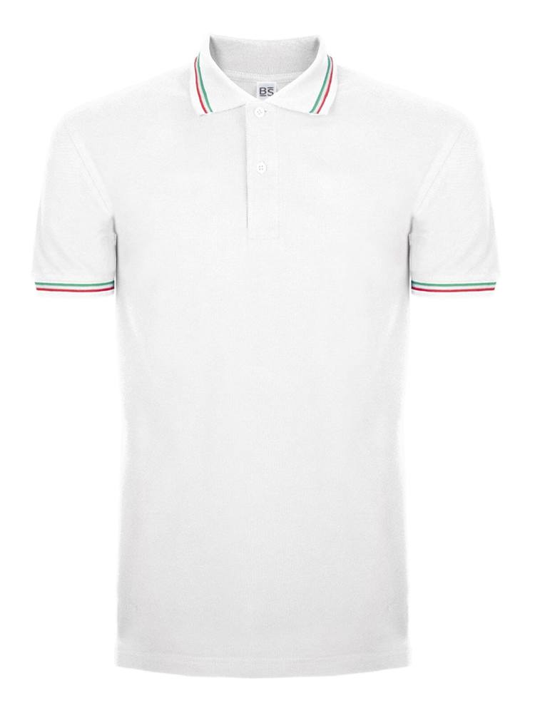 BS Italy Polo, 200 g/m2, 100 % Baumwolle - Weiß (WHITE)