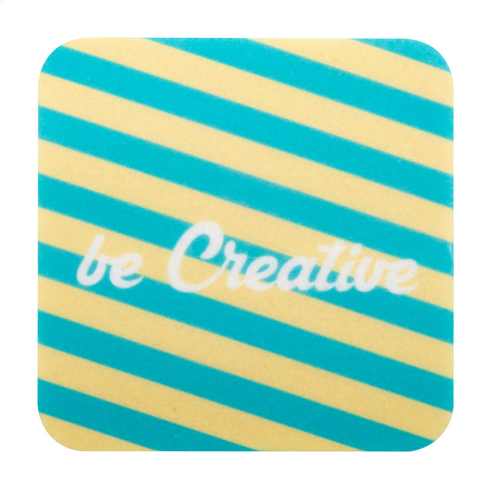 CreaFelt Drink - RPET Filz Untersetzer, - weiß