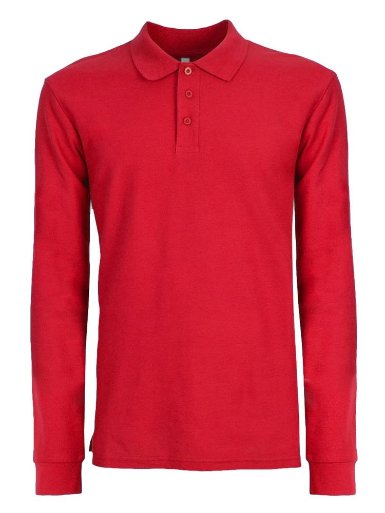 BS Evolution Langarm Polo, 180 gr/m² - Rot (PMS 186c)