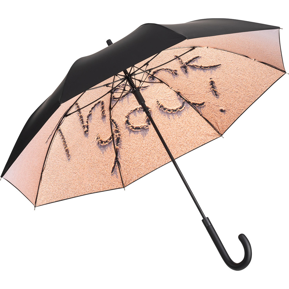 1193 AC-Stockschirm FARE® Impressions - schwarz/strand-thx-design