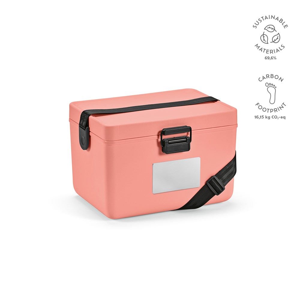 Bangkok 12L Kühlbox aus rPP. Pastellfarben - lachs