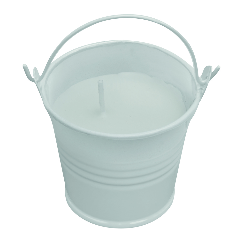 CLAM - Kerze im Eimer - weiß