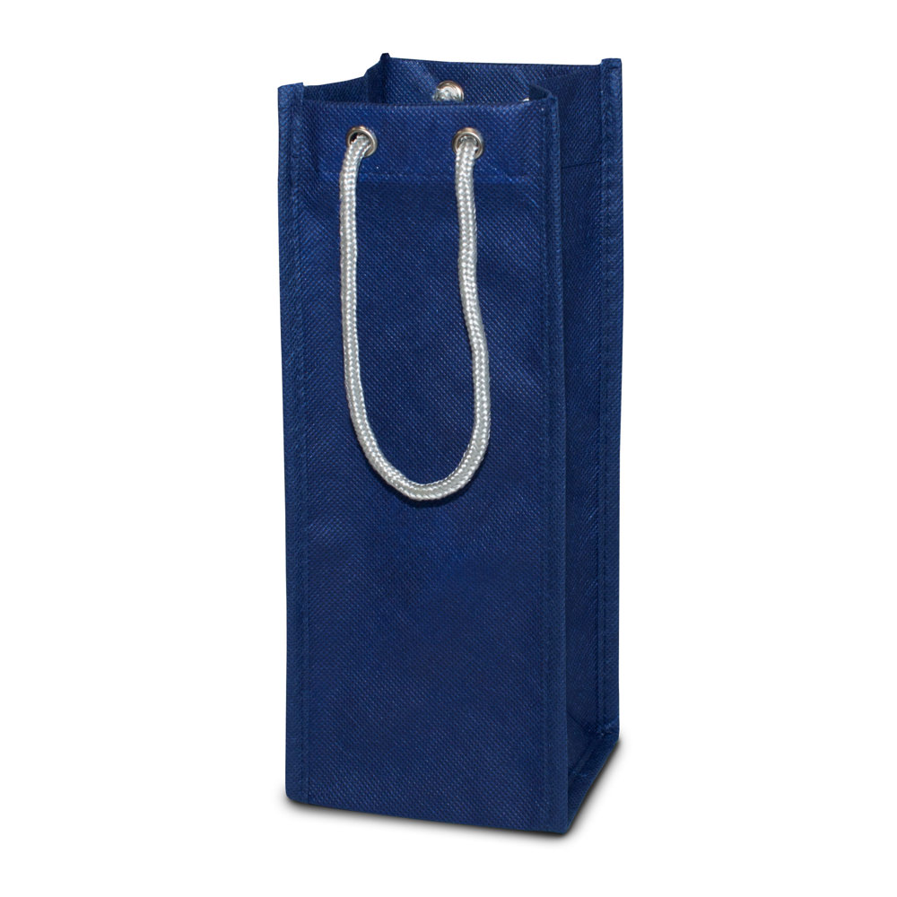 FLORENZ – 1-er Flaschentasche mit Tragekordeln - marineblau