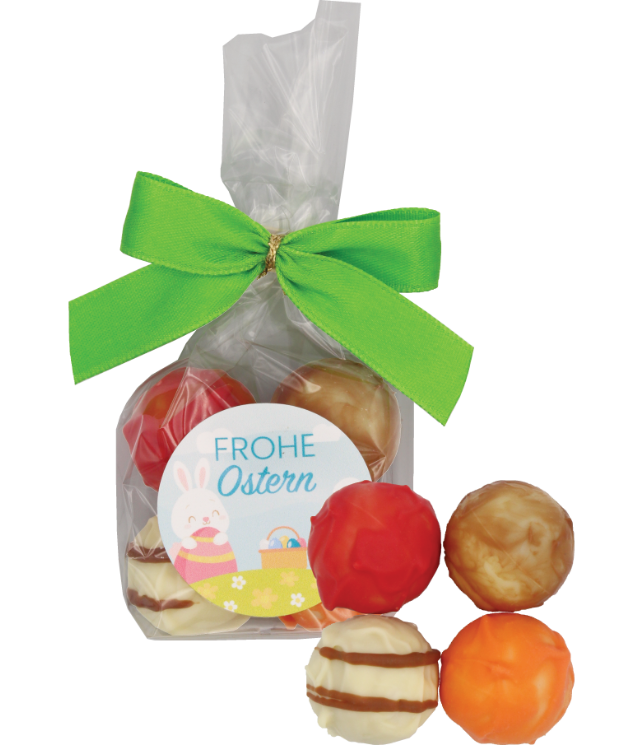 4er Osterpralinen mit Aufkleber