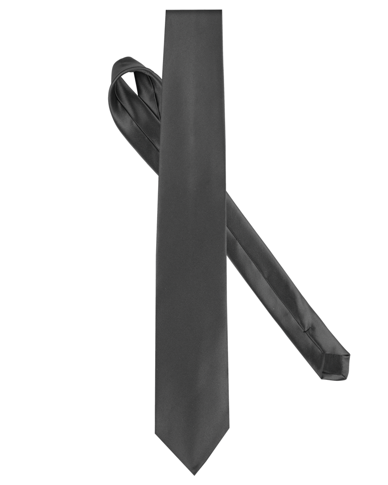 K860 - Satin Krawatte - Dark Grey
