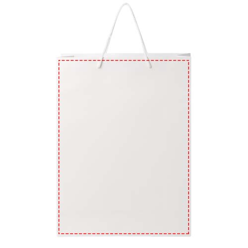 Handgefertigte 170 g/m² Integra-Papiertüte mit Kunststoff Kordelgriffen – 31 × 12 × 41 cm