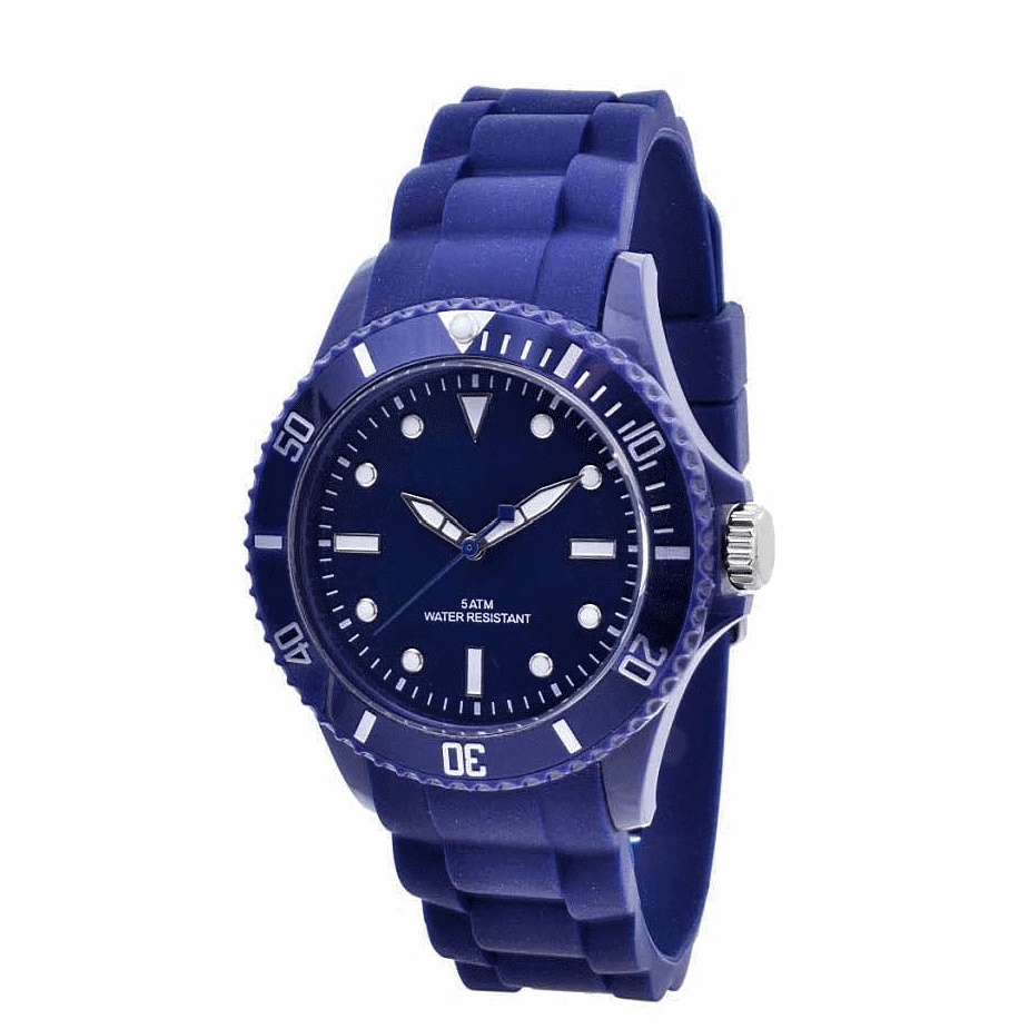 Armbanduhr Classic Silicone - blau