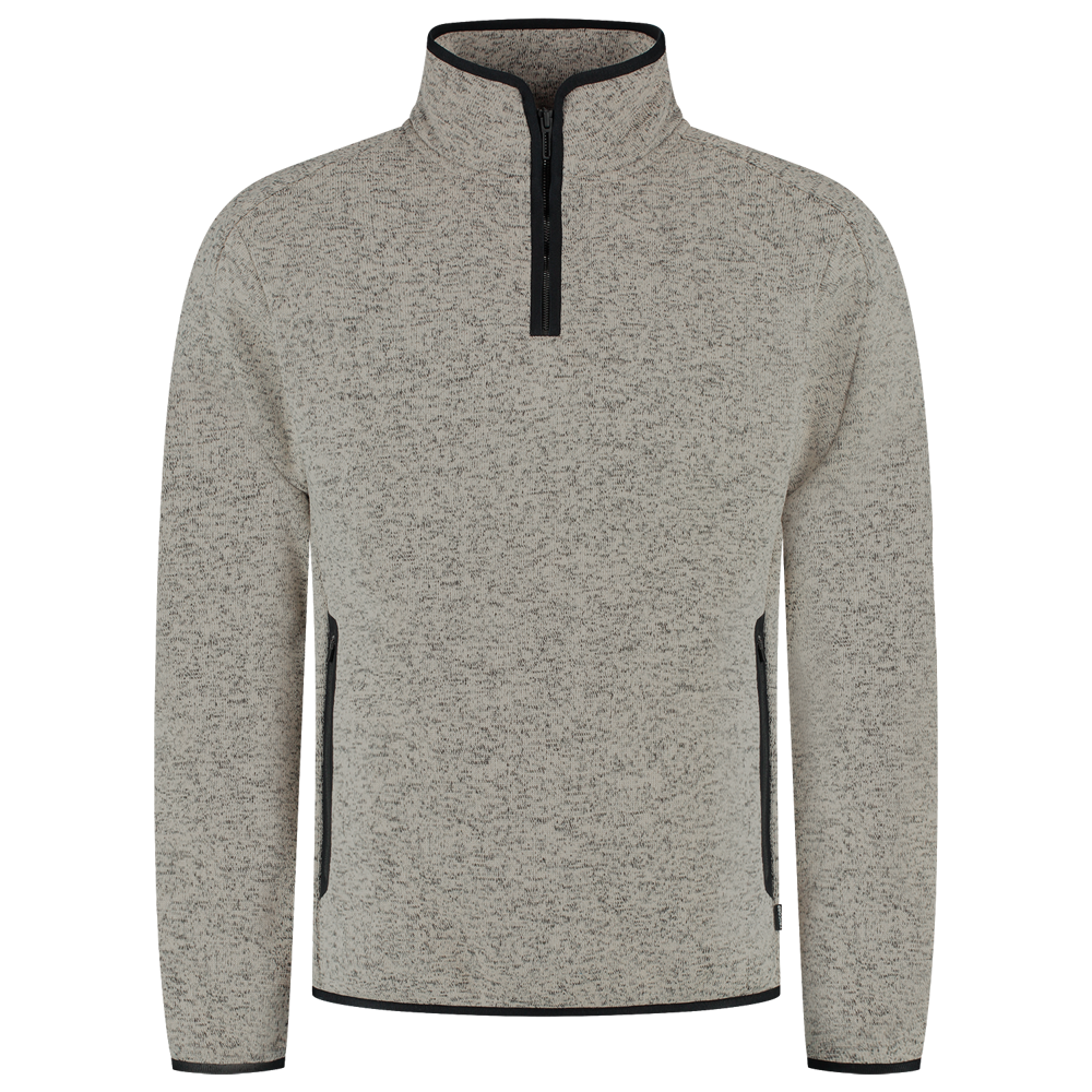 1/4 Zip Strickfleecejacke Redefined - Sand