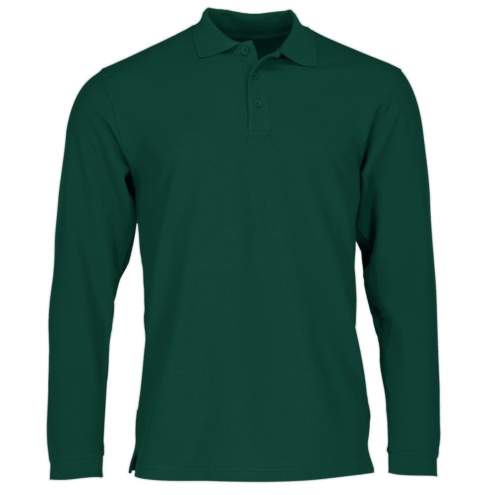 633100 - Premium Langarm Polo - waldgrün