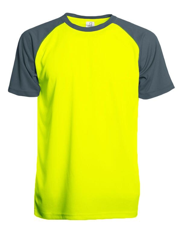 SP Trail T-Shirt, 140 gr/m2, 100% Polyester - FluoGelb/Anthraziet