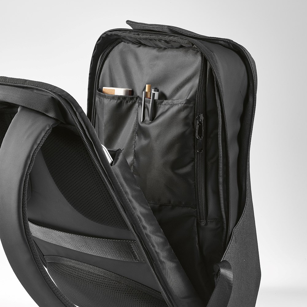 Abrantes 20L Rucksack rPET - TSA-Schloss und schnittfester Stoff - Dunkelgrau