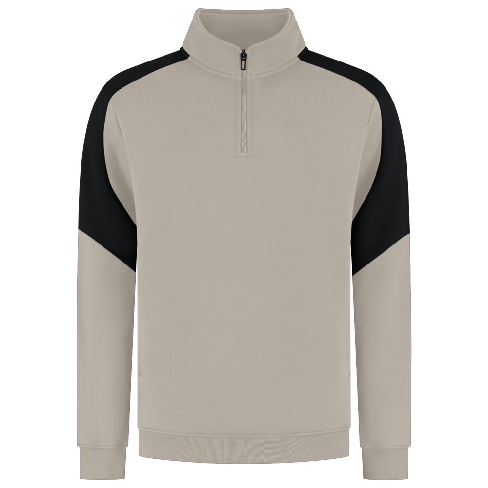 1/4 Zip Sweatshirt Bicolor Redefined - SandBlack