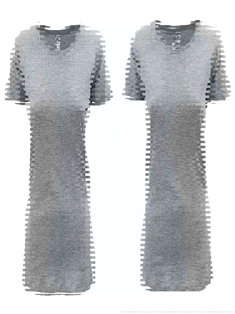 BS Evolution Damen-T-Shirt, 150 g/m2, 100 % Bio-Baumwolle - Grau-meliert